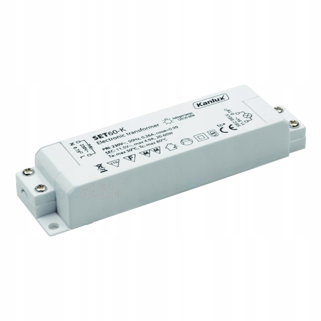 

Transformator Elektroniczny 60W 4,9A Kanlux 01425