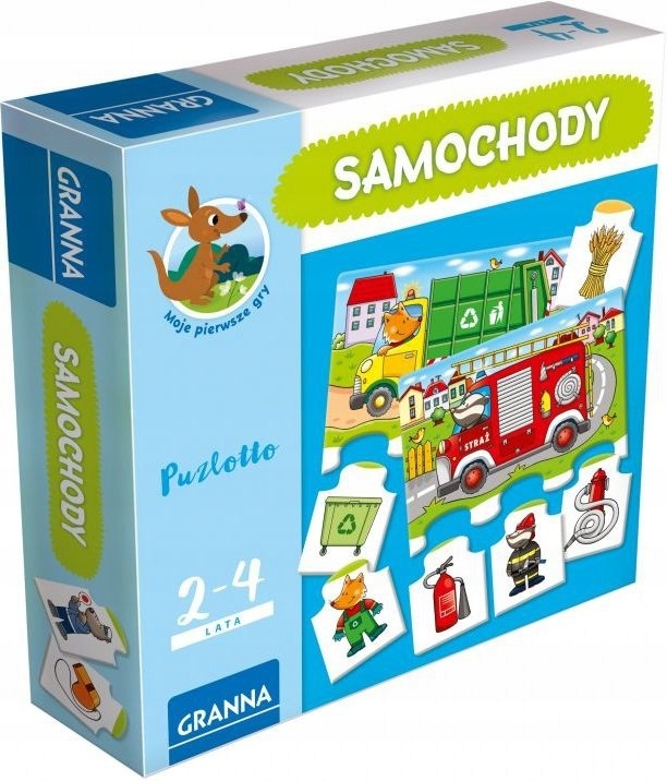 Gra planszowa Puzzle Samochody Lacerta