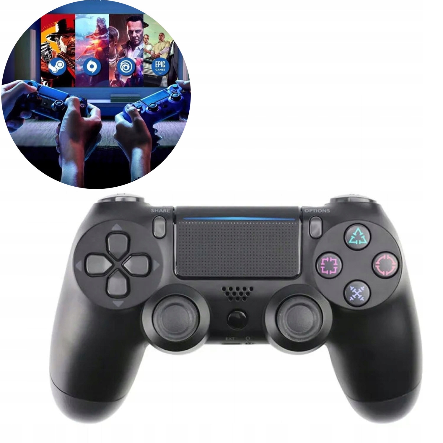 BEZPRZEWODOWY PAD DO P S 4 DOUBLE SHOCK ZAMIENNIKI GAMEPAD CZARNY