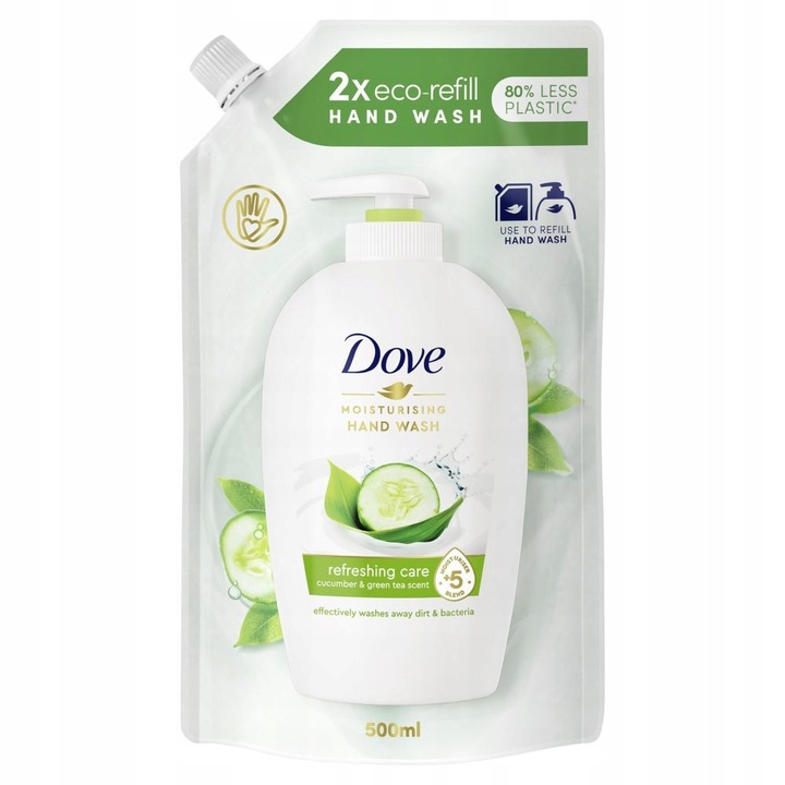 DOVE HAND WASH MYDŁO DO RĄK W PŁYNIE ZAPAS REFILL ZESTAW MIX 4x 500ML = 2L Rodzaj płyn