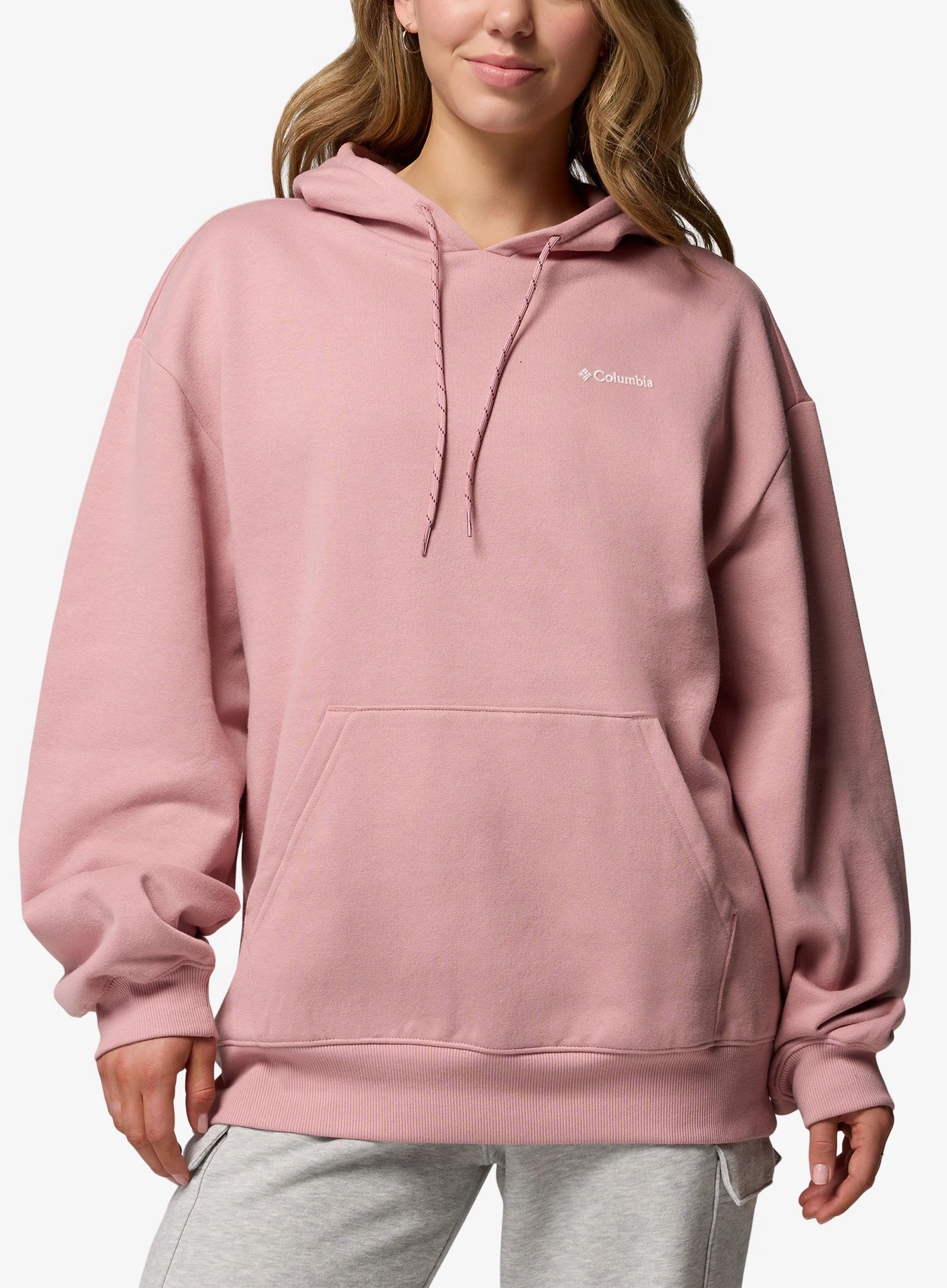 Bluza z kapturem damska Columbia Aldermore Hoodie eraser pink S