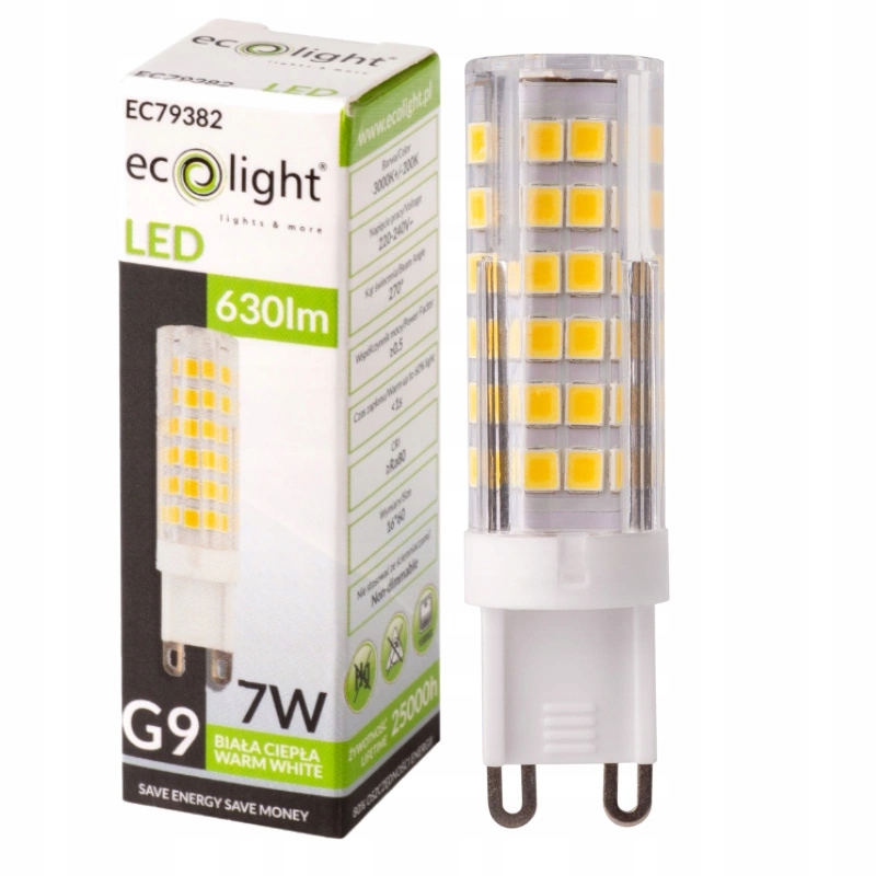 

Żarówka Led G9 7W 3000K Barwa Ciepła