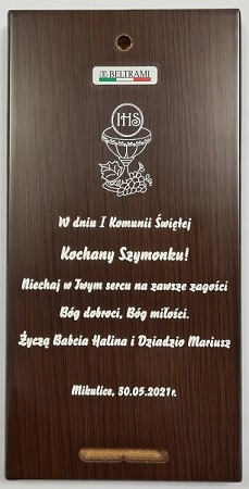 Srebrny obrazek na chrzest anioł stróż z latarenką 12x14 cm Kolor: Różowy Długość 12 cm