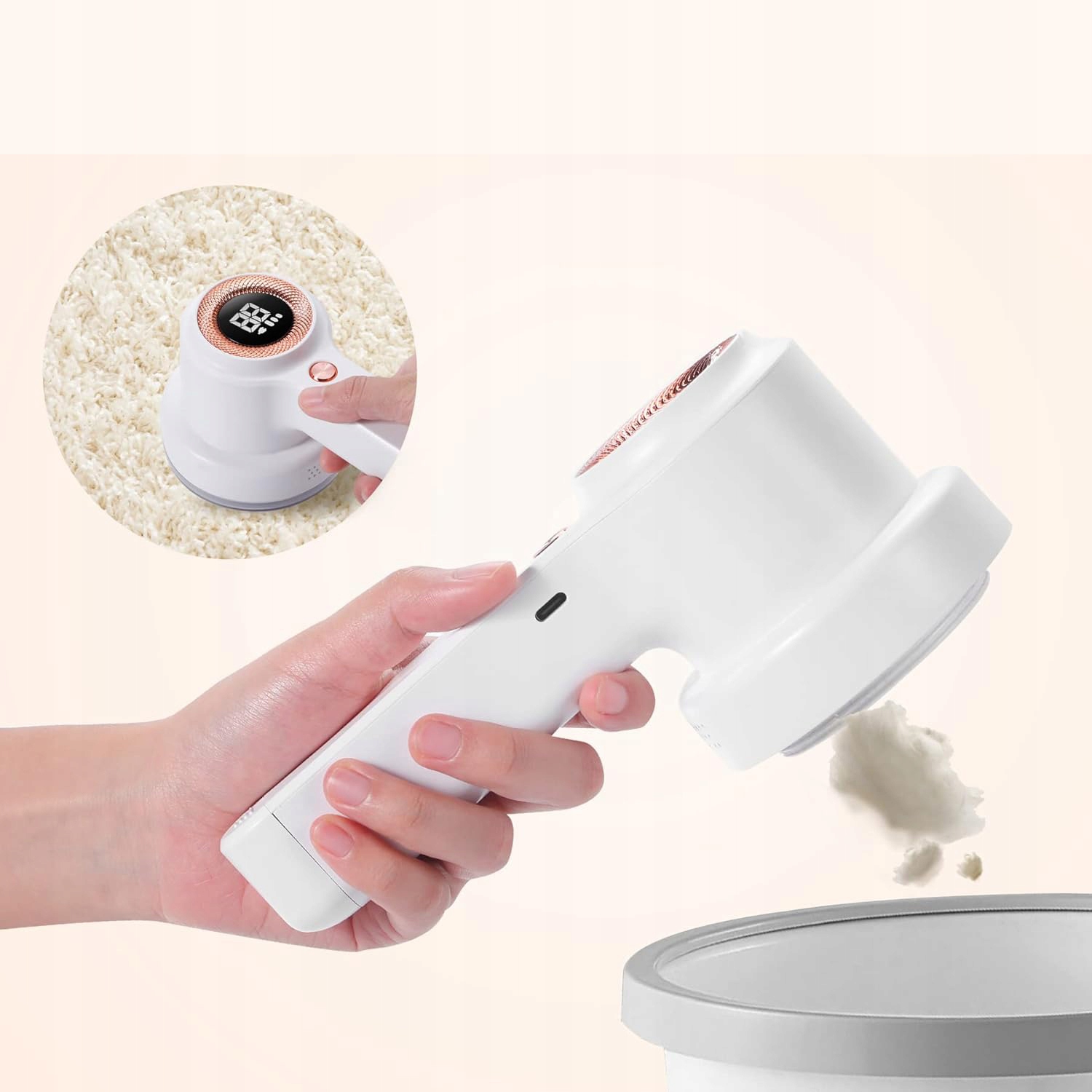 TRYMER DO POMPONÓW, URZĄDZENIE DO USUWANIA KŁACZKÓW, 3 TRYBY PRACY Model Inteligentna golarka do kłaczków