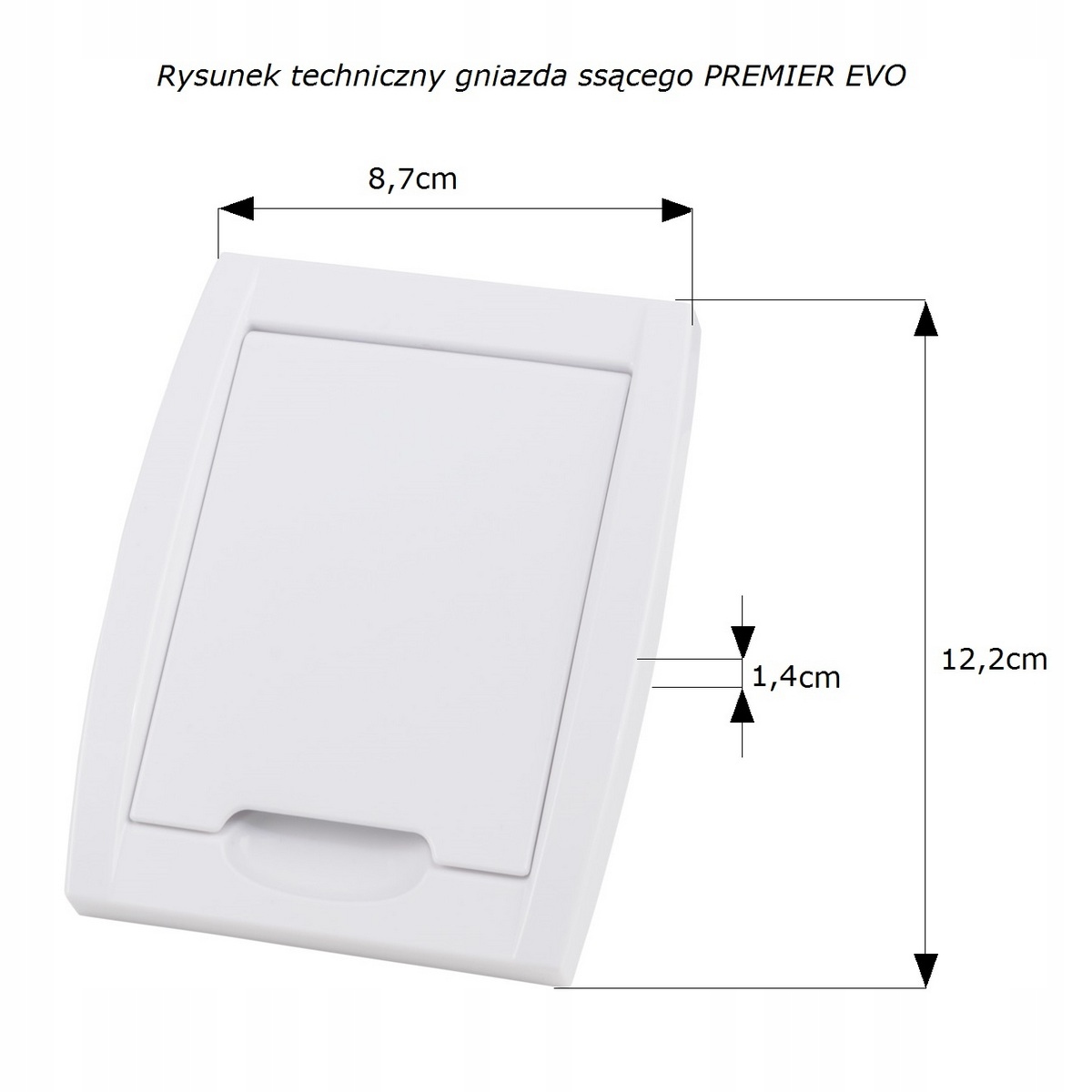 GNIAZDO SSĄCE PREMIER EVO KOLOR ANTRACYT 122x87mm EAN (GTIN) 081129853852