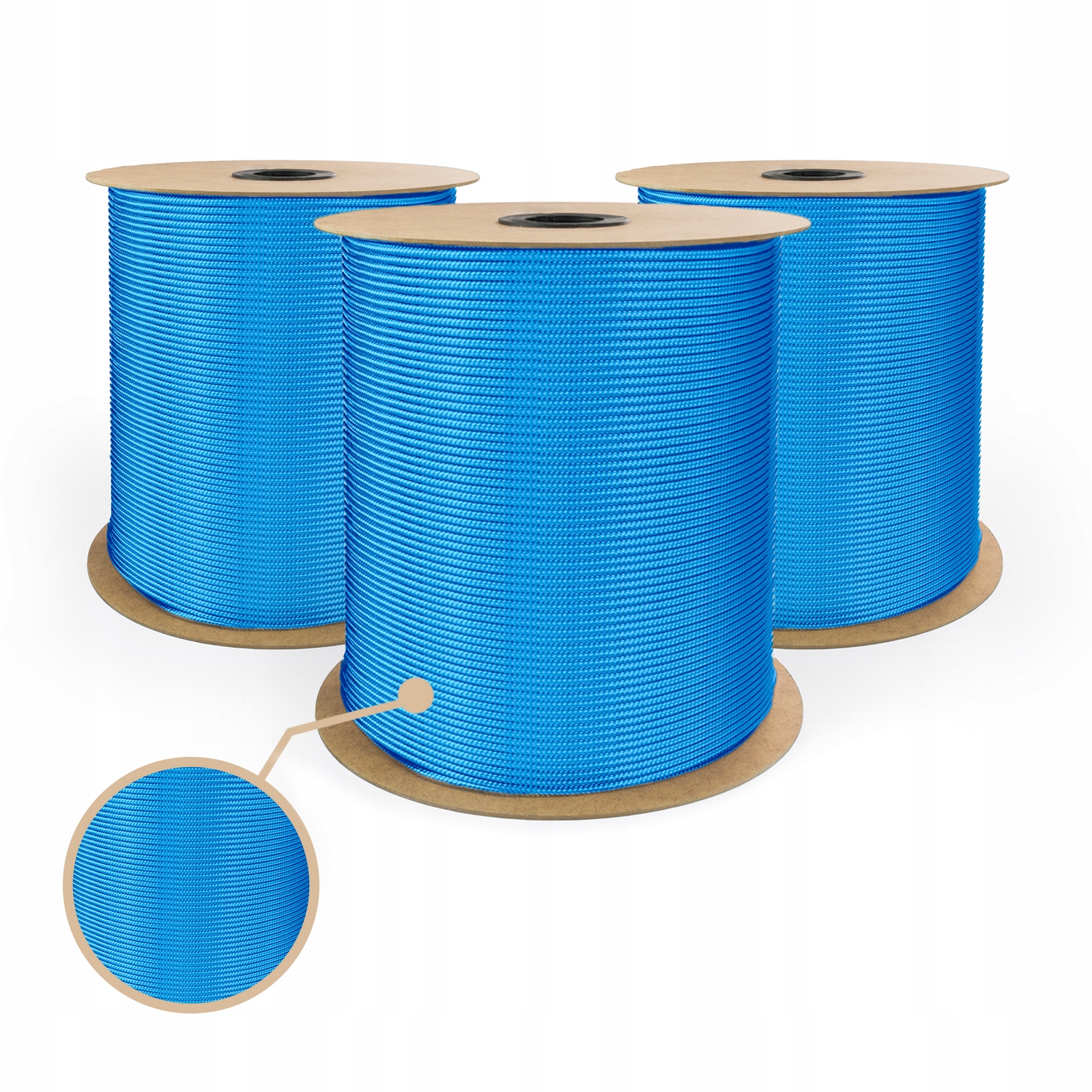 Lodní lano Pletené Polypropylenové 10 mm Šňůra Modrá 60 m