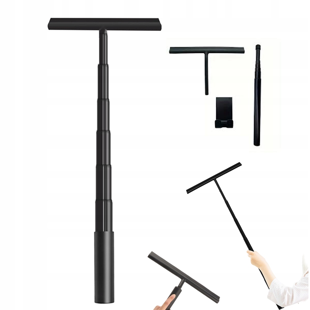 Levně Domácí Stěrka Na Podlahu Dlouhá Nastavitelná Teleskopická Tyč Metla 97 CM