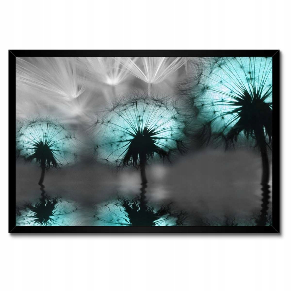 Plakáty v rámu 60x40 Tyrkysové pampelišky Voda