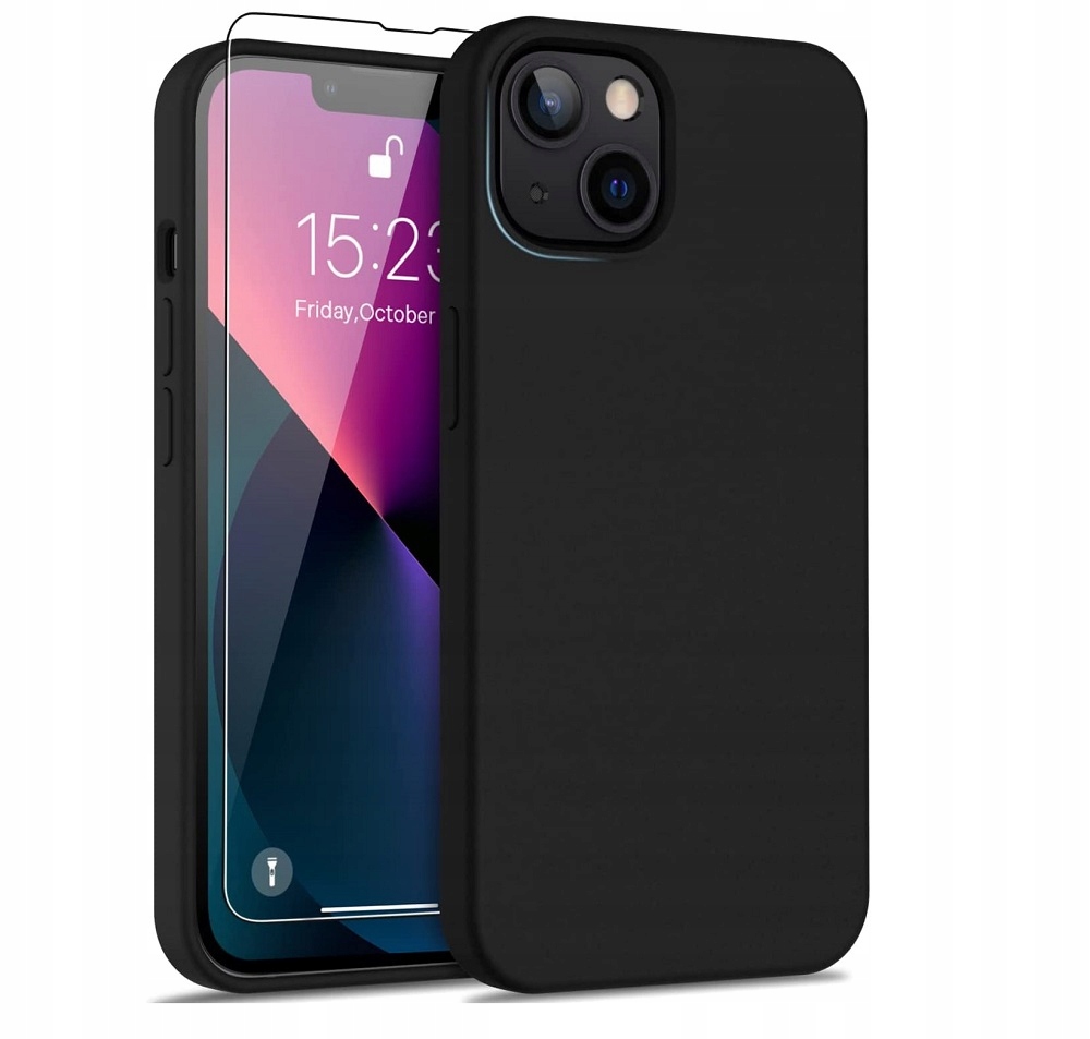 

Etui Matowe Slim do Iphone 13 Silikonowe Szkło