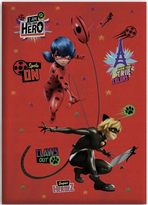 kocyk koc polarowy BIEDRONKA I CZARNY KOT