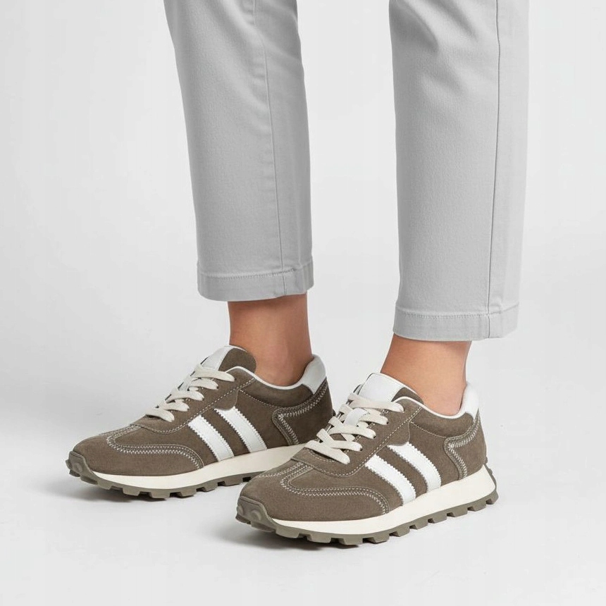 Dámské tenisky S.Barski, khaki, LR61-7097
