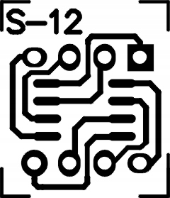 Płytka S-12 Adapter SO8-DIP8 Raster 1,27mm Model Adapter SO8-DIP8
