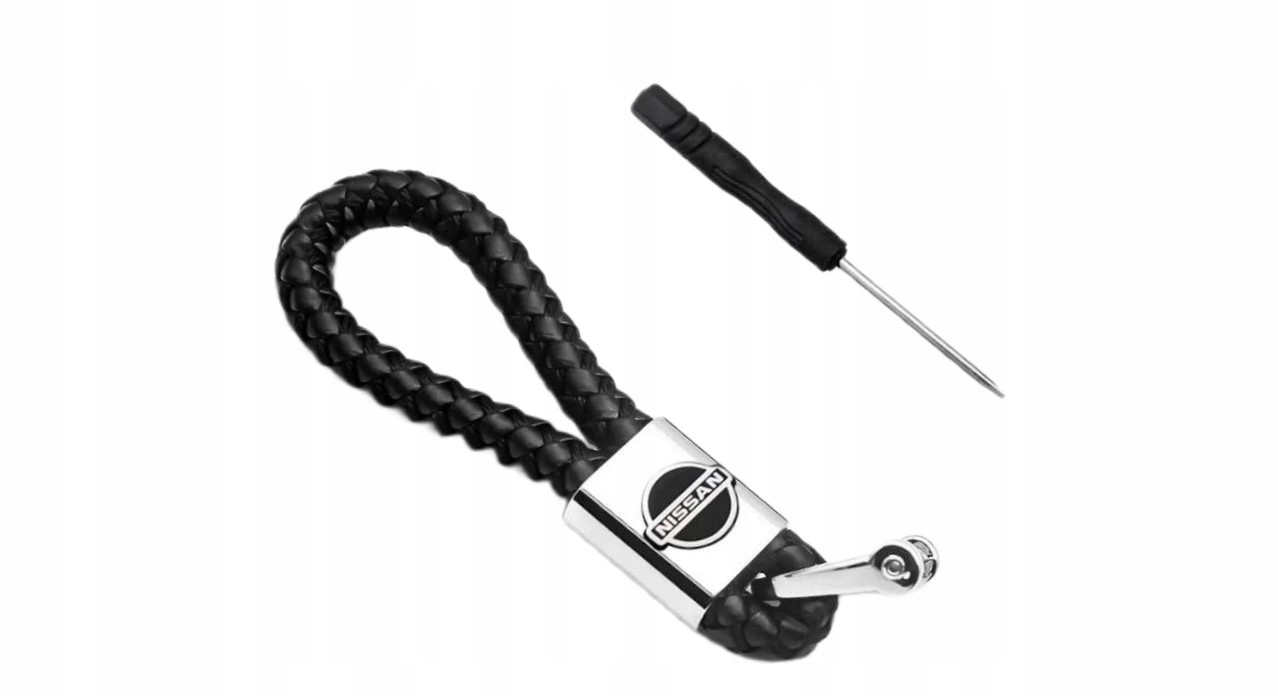 Nissan Brelok Brylok Breloczek Pleciony Skóra