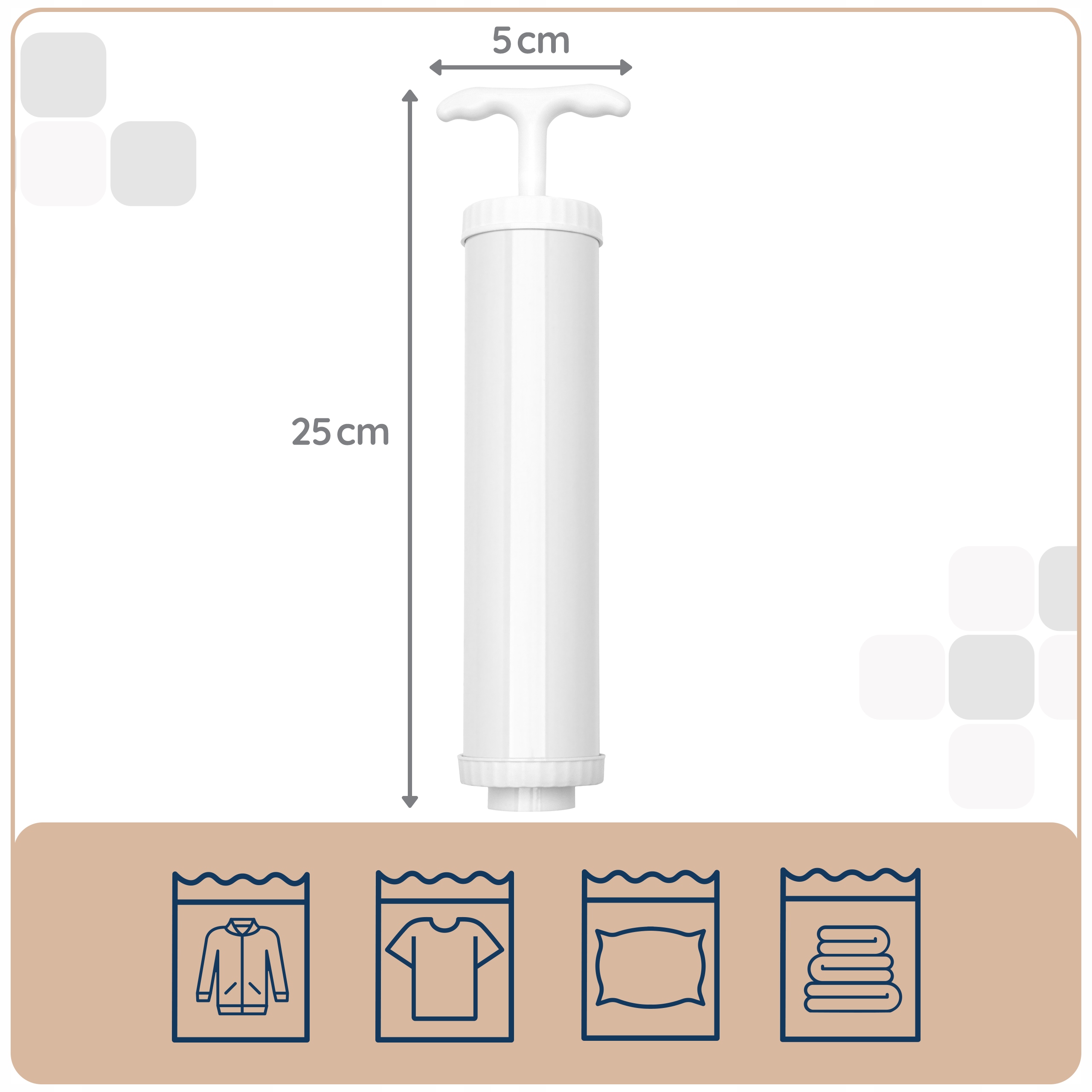 4CONVY WYDAJNA pompka ręczna do worków próżniowych przenośna lekka poręczna Kod producenta 0703355437032