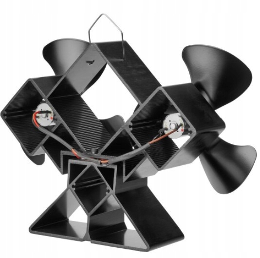 Samočinný dvojitý tepelný krbový ventilátor