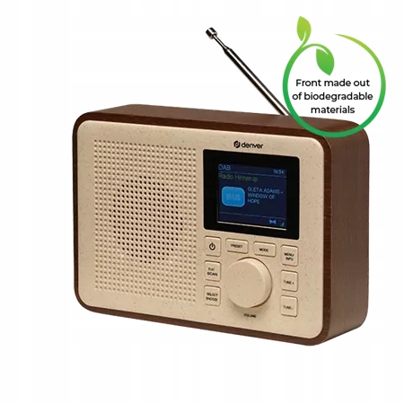 Kompaktowe radio DAB+/FM Denver Dark wood