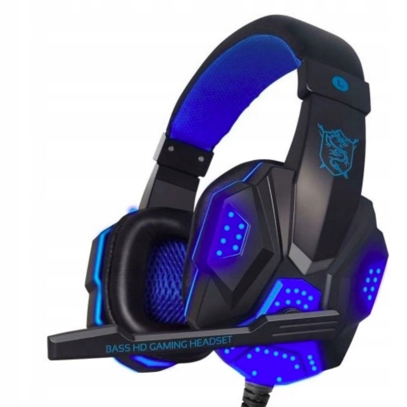 SŁUCHAWKI GAMINGOWE DLA GRACZY LED MIKROFON Marka inna
