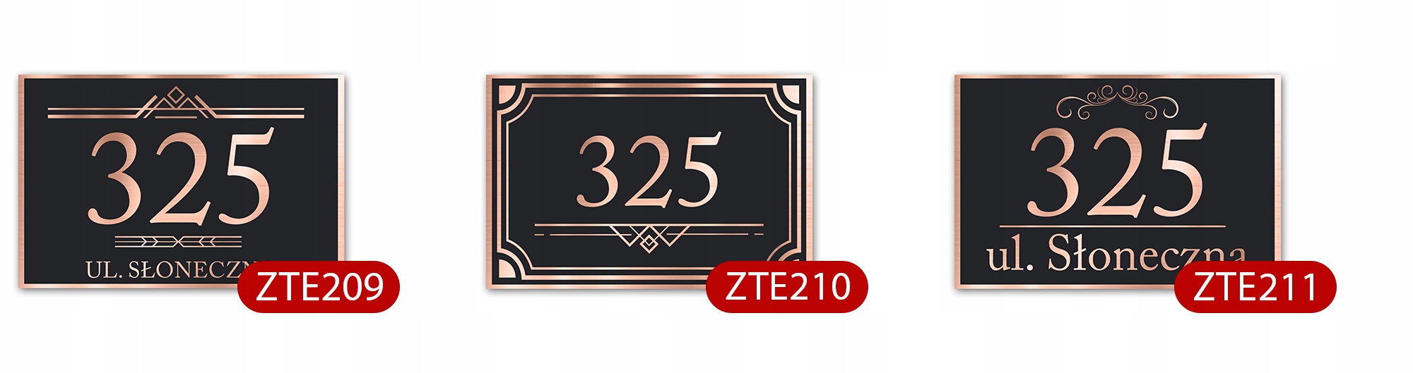TABLICZKA Adresowa NUMER DOMU ULICA 32x21 Wzory Grubość 3 mm