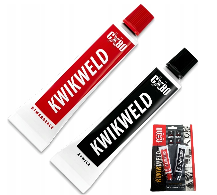 Klej epoksydowy CX80 Kwik Weld 2x27g dwuskładnikowy do metalu plastiku