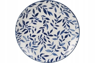 

Talerz płytki porcelanowy 27 cm niebieskie listki