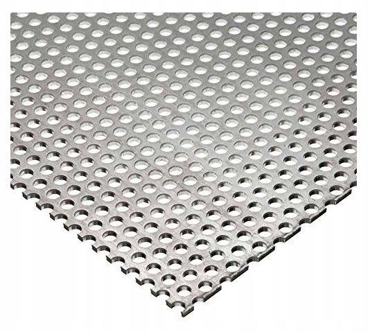 Blacha perforowana nierdzewna grubość 0,7mm ,oczko 5mm ,szerokość 100 cm