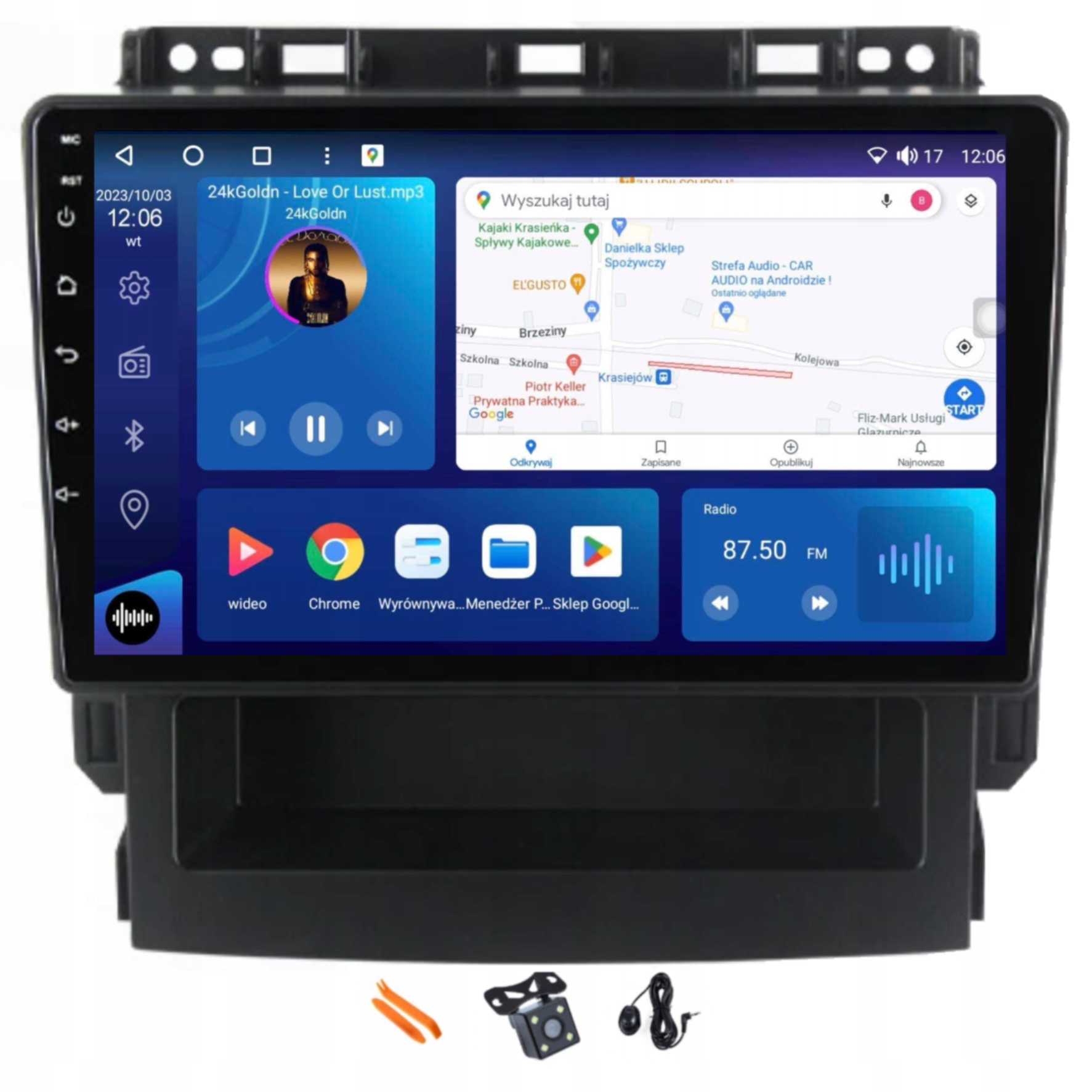 Radio Android Nawigacja XQ460S Qled Carplay Lte Gps Subaru Forester 5 18-20