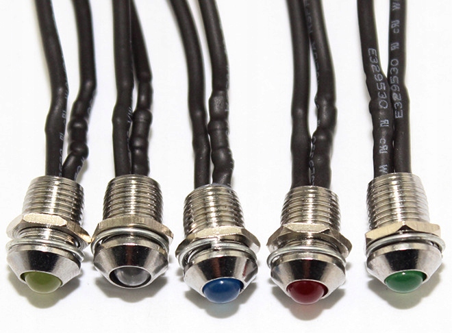 Kontrolka LED 5/8 mm, 12V BLUE, przewód 20 cm Kod producenta K_5MM_BLUE_WYP