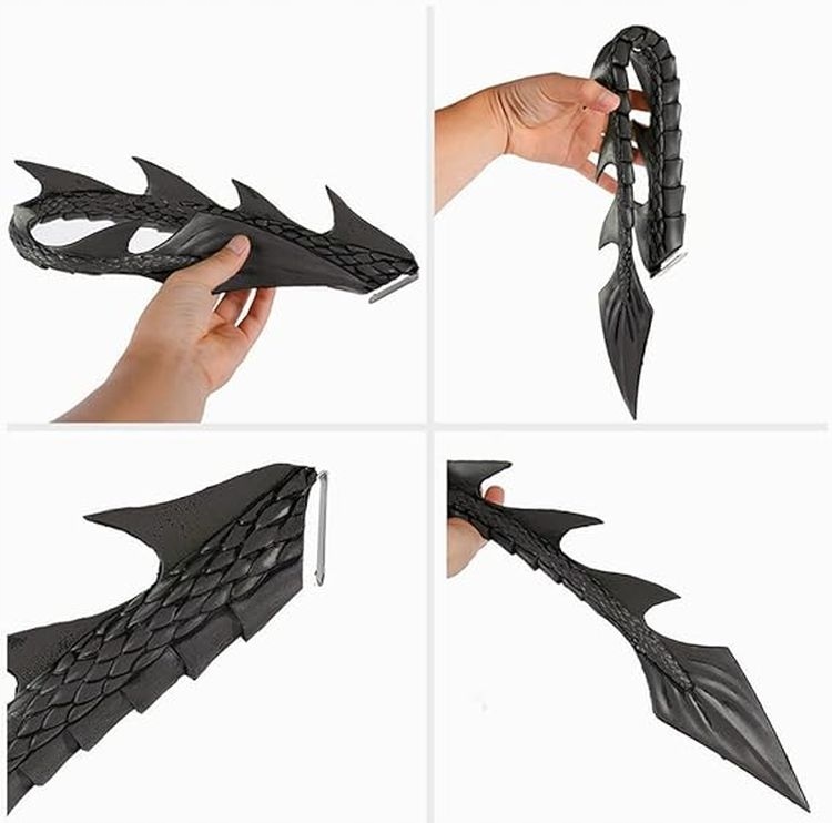 Kostium smoka dla dzieci, Skrzydła Smoka, Ogon, Maska Kolor czarny