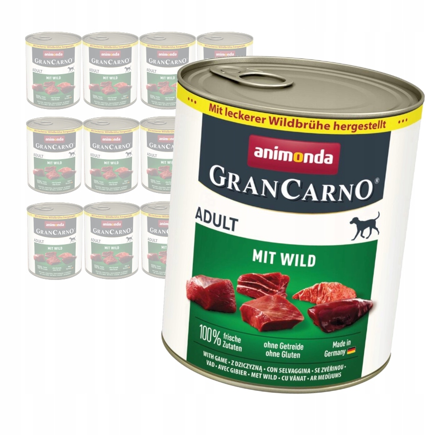 Levně Animonda GranCarno Adult 12x800g Vlhké Krmivo pro psa se zvěřinou