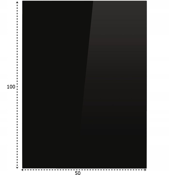 SZYBA HARTOWANA SZKŁO POD PIEC 100X50 GRUBOŚĆ 5mm