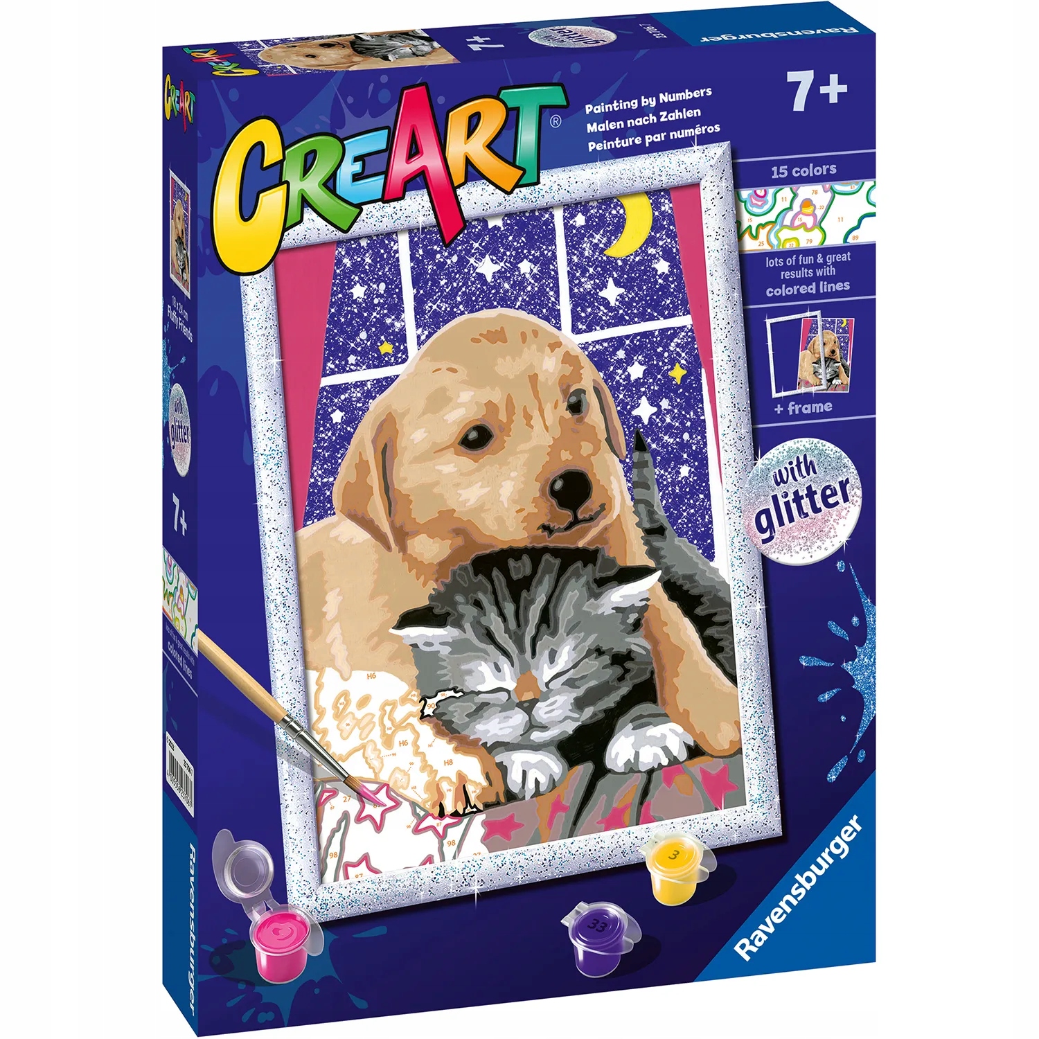 Pejsek CreArt Nadýchaní Přátelé Malování Podle Čísel Ravensburger 23706