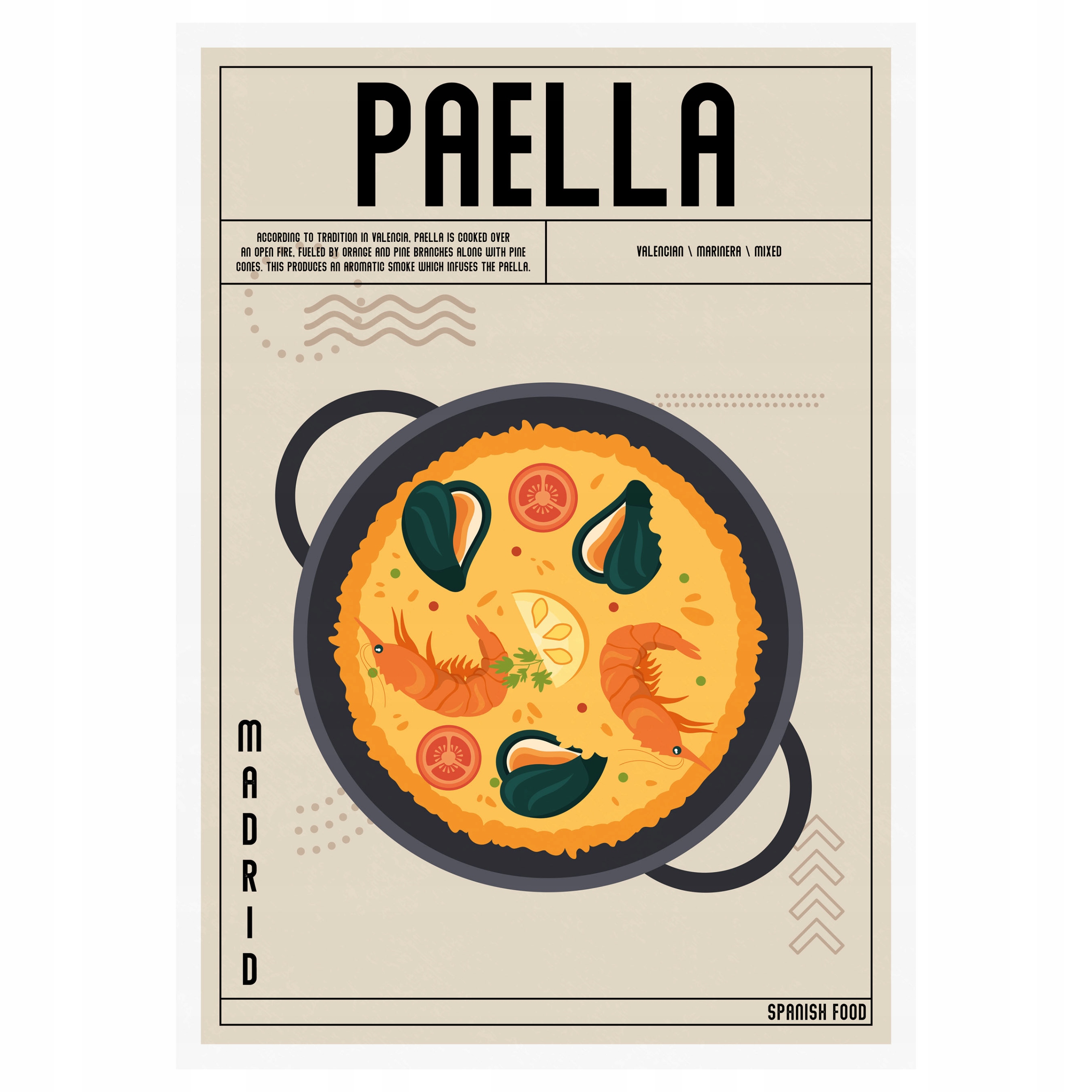 

Plakat Kuchenny Paella Do Kuchni 30x40cm