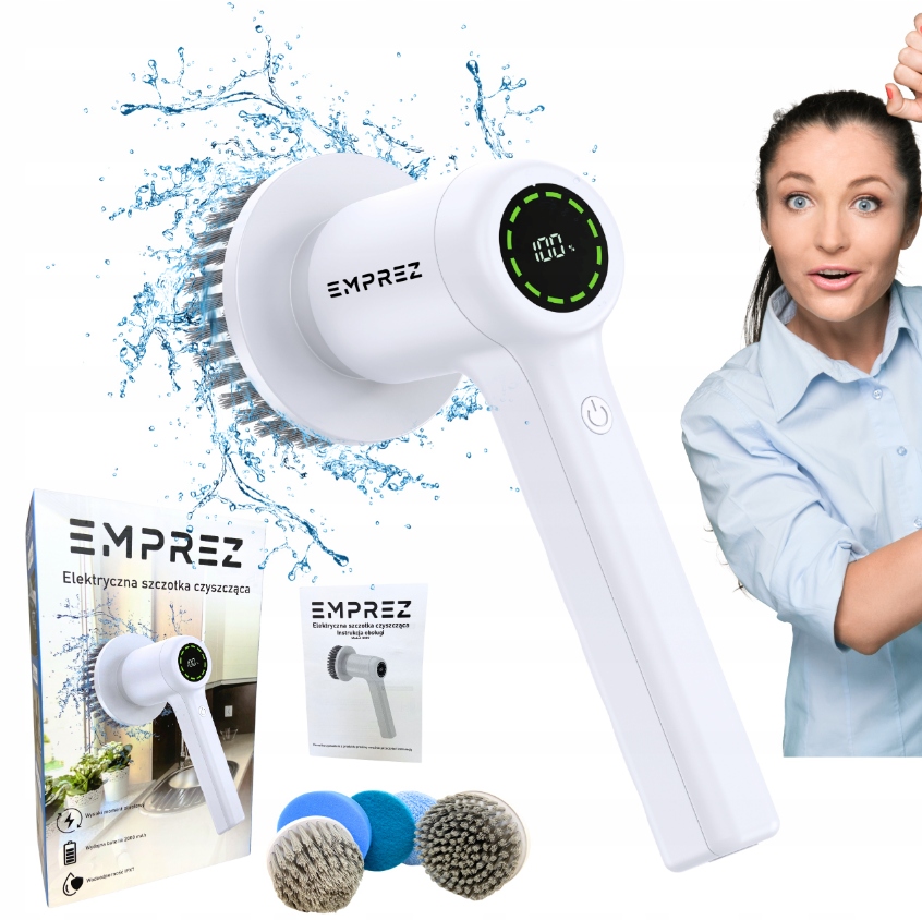 Emprez Elektryczna Szczotka Do Czyszczenia Obrotowa Mocna 80W Polska Marka