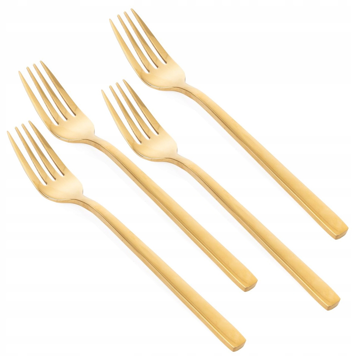 

Sztućce Złote widelczyki 4 szt Piękne zestaw Aperi