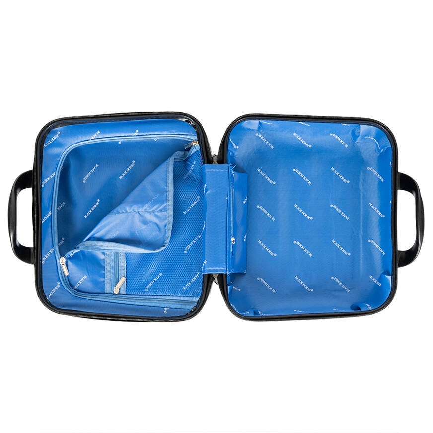 BLACK HORSE KOMPLET WAKACYJNY WALIZKA ŚREDNIA I KUFEREK TWARDY Pojemność 61 l