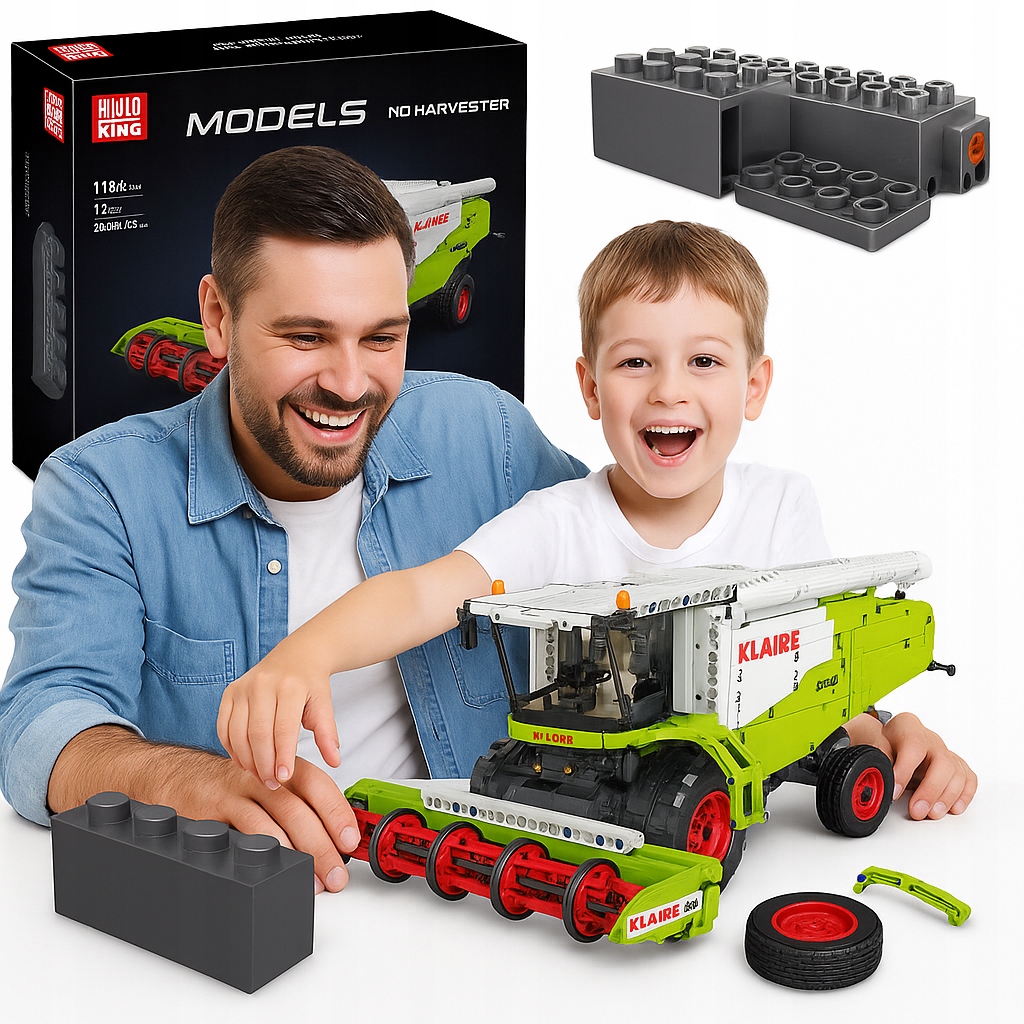 Konstrukcyjne Klocki Mould King Harvester zdalnie sterowany Kombajn 1347el.