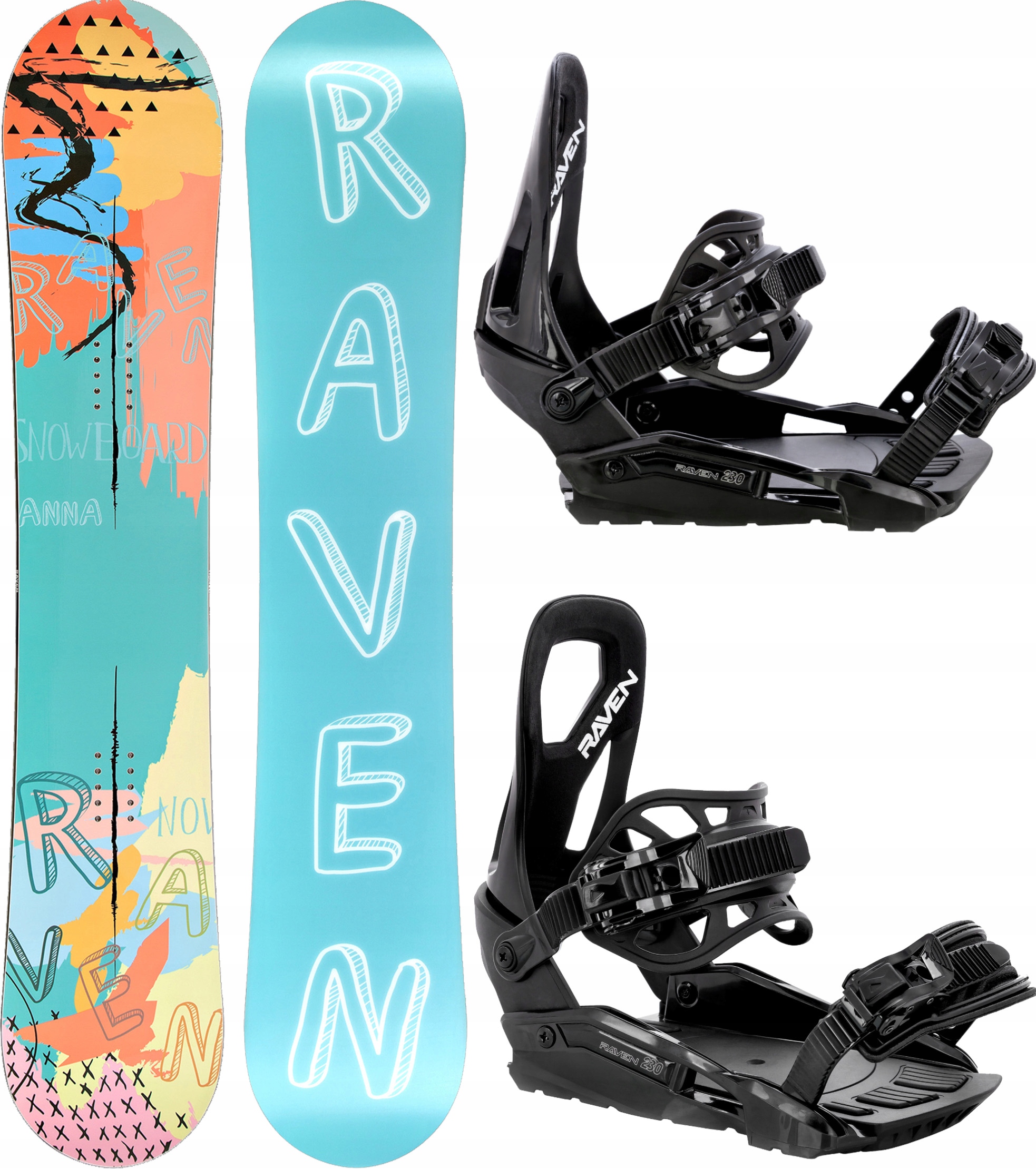 Snowboard Raven Anna 138cm wiązania Raven S230 Black S/m