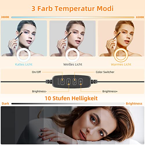 EVERSHOP 5" LED Ring Light for Laptop PC Streaming Tiktok Zoom YouTube — miniatura 6
