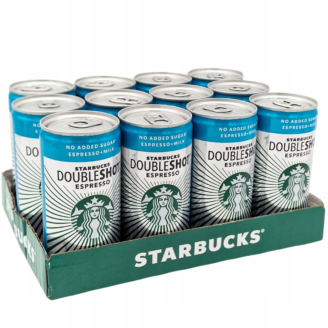 Starbucks Doubleshot Espresso Bez Cukru Napój Kawowy Zestaw 12x 200 ml