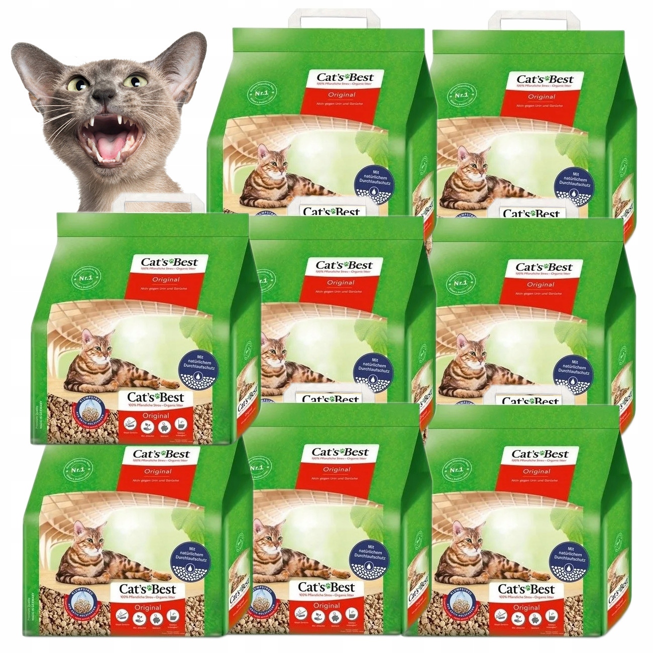 Żwirek Dla Kota Zbrylający Jrs Cats Best Original 40L Drewniany 8X5L 16,8KG