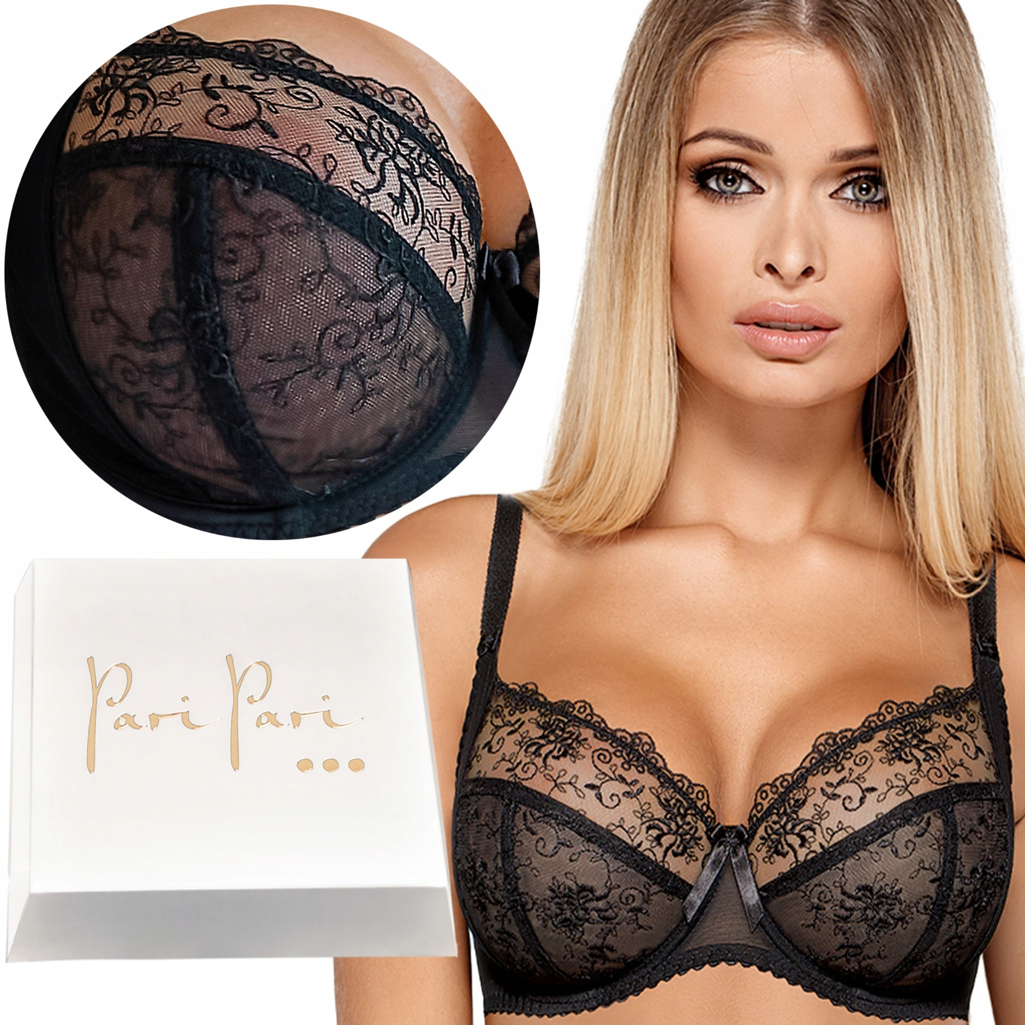 Podprsenka měkká s kosticemi Polský podprsenka Soft vyztužená černá 105C