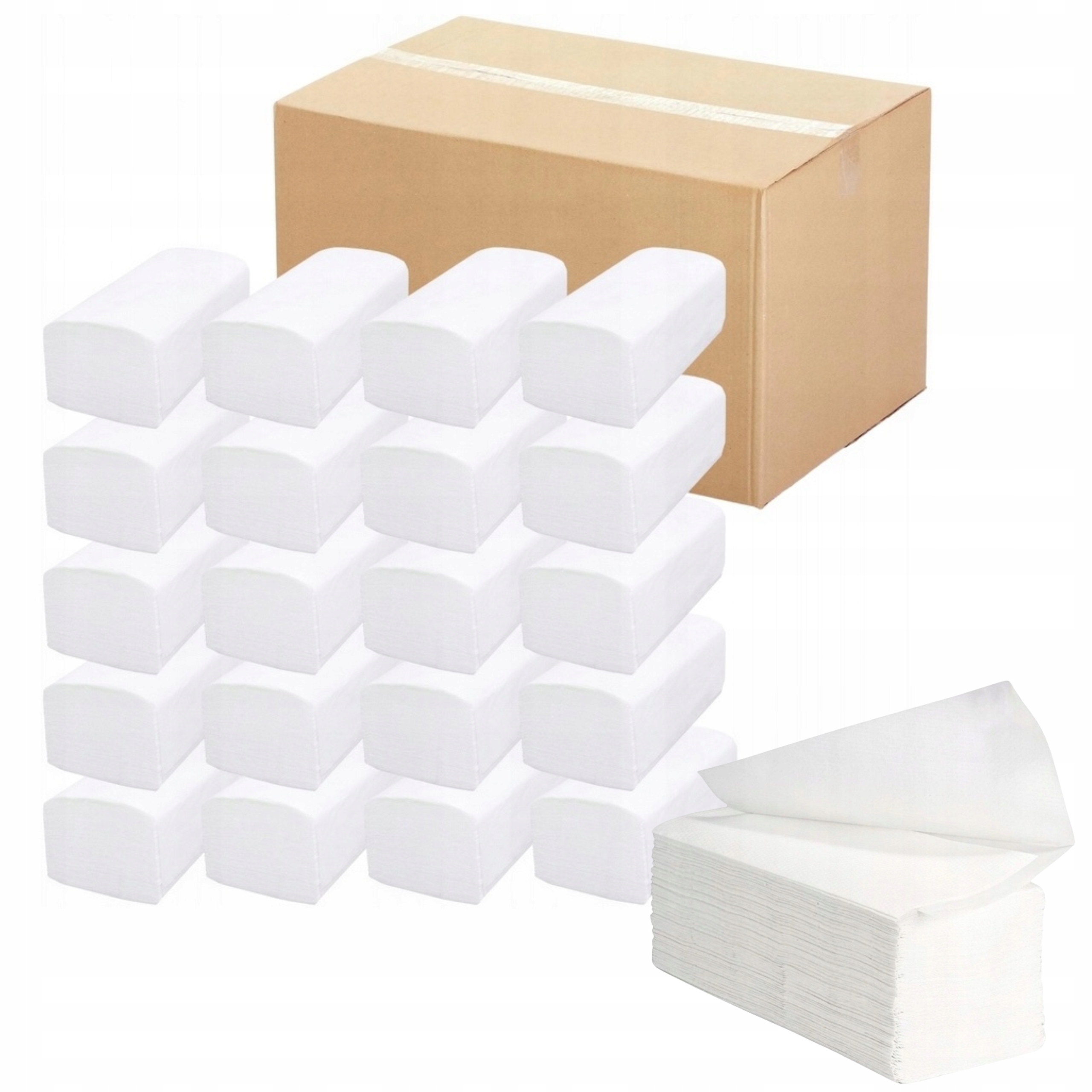 Levně Papírový ručník Zz Pro Podavače Hrubá Celulóza Bílý 1v 4000ks+BONUS