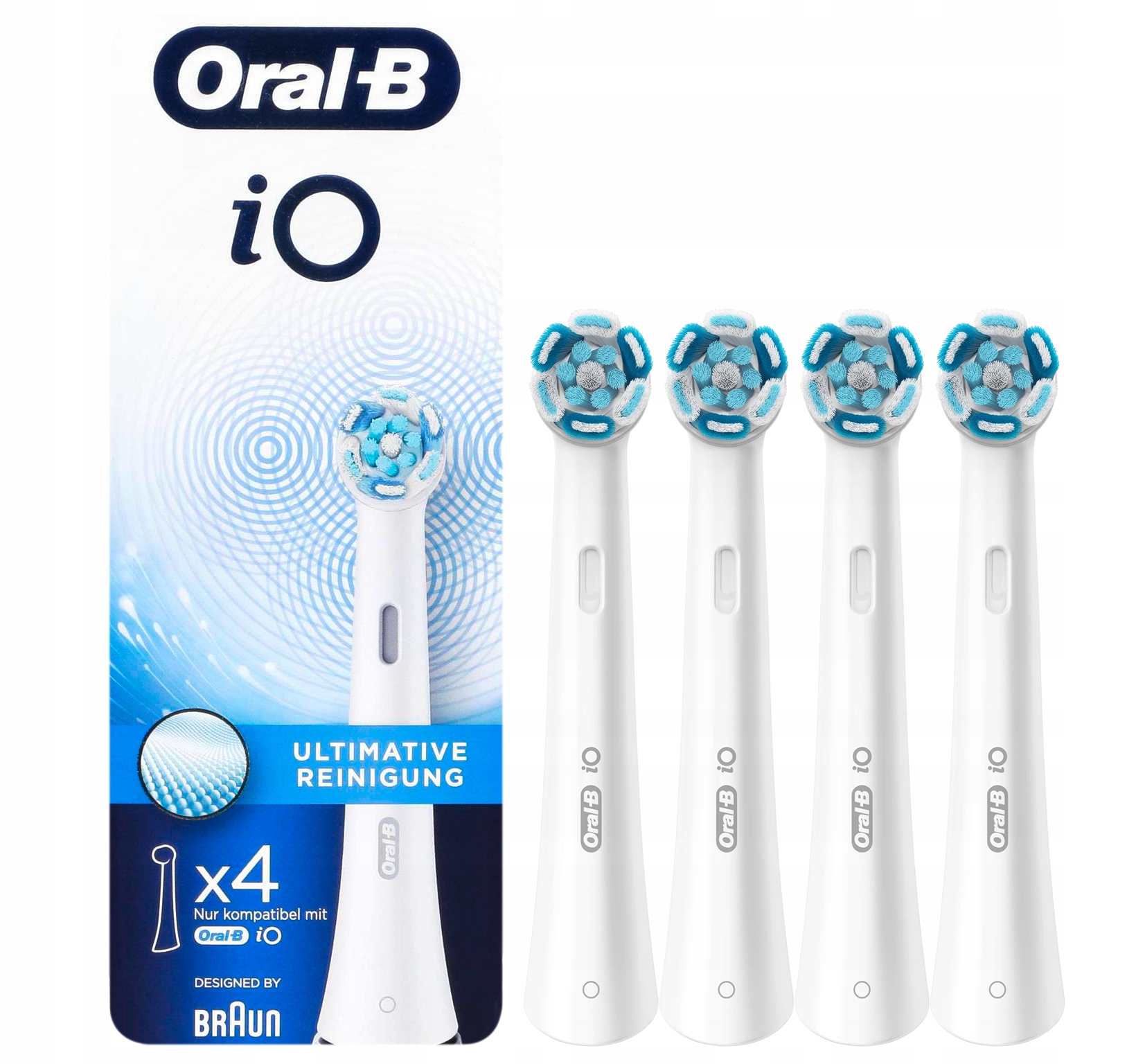4x Oryginalna Końcówka Oral-b iO Ultimate Clean White Biała Do Szczoteczki