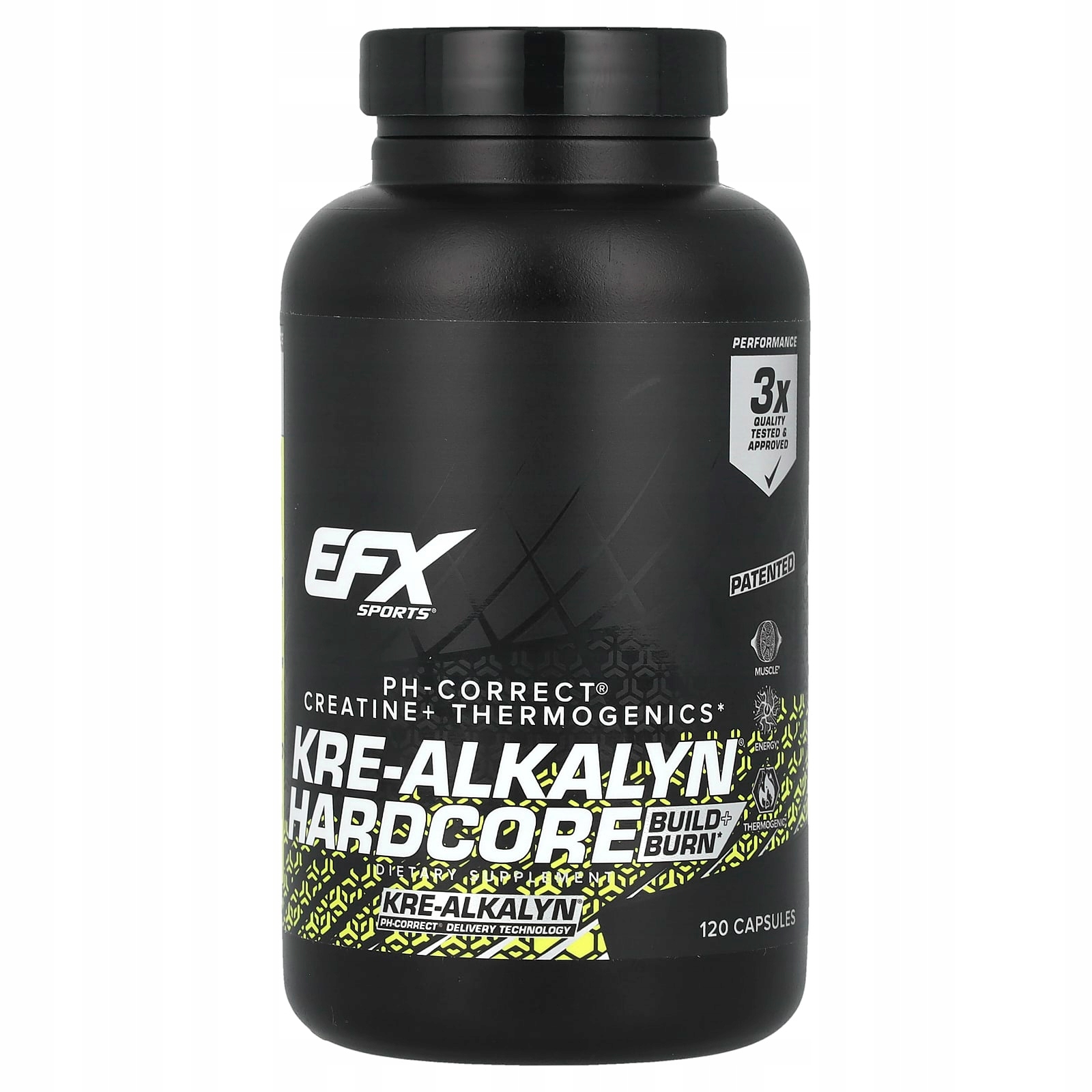 Efx Sports, Kre-Alkalyn Hardcore, 120 kapslí