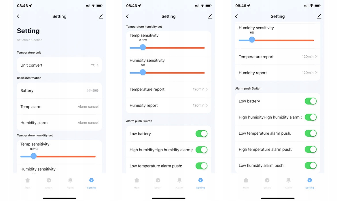 TERMOMETR Czujnik temperatury wilgotno. WIFI TUYA ekran LCD RAPORTY EXCEL Zasilanie baterie