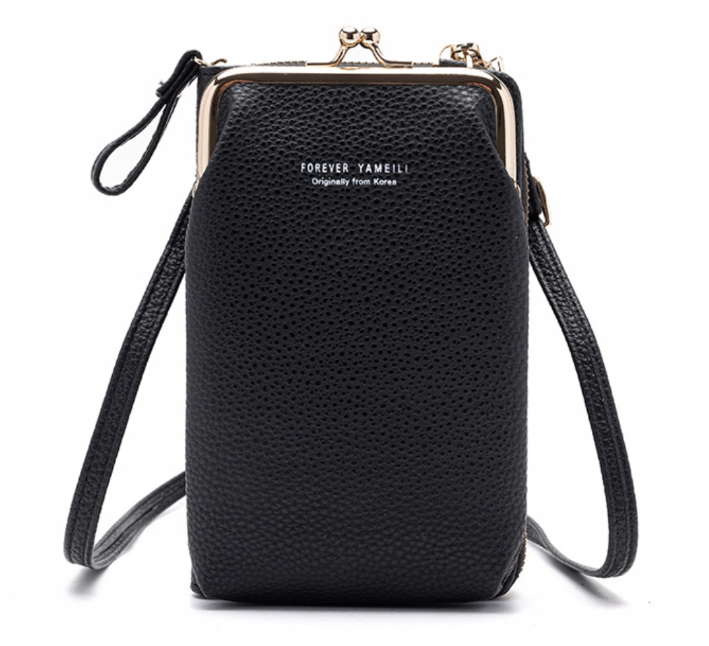 Torebka pikowana na telefon kopertówka EKO SKÓRA