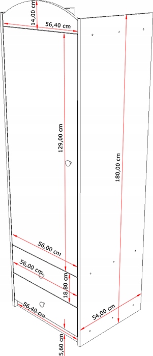 SZAFA HAPPY SZ04-B -JASNA GRUSZA-MEBELKI DZIECIĘCE Kod producenta 92
