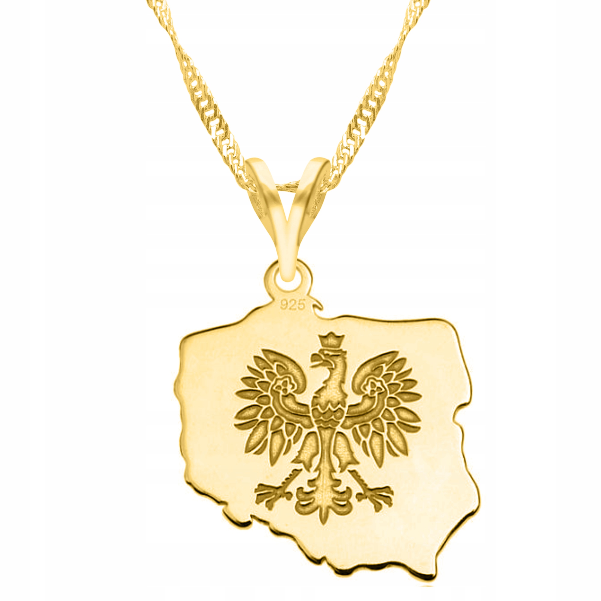 

Łańcuszek złoty naszyjnik 925 Polska Godło Orzeł