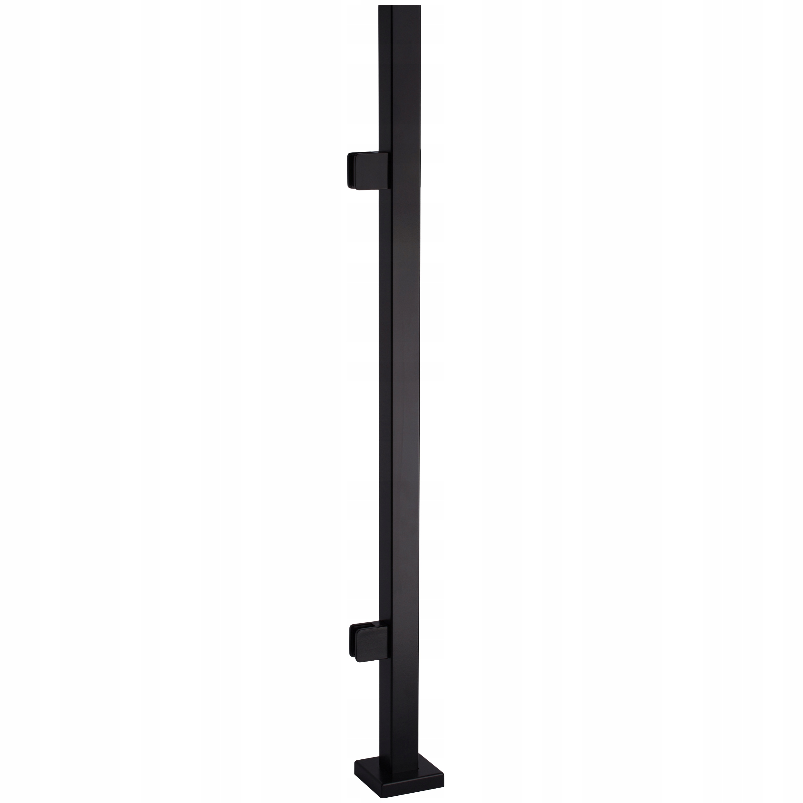 Štartovací stĺpik 100 cm pre sklenené zábradlie 40x40 Čierny 2 úchytky Loft