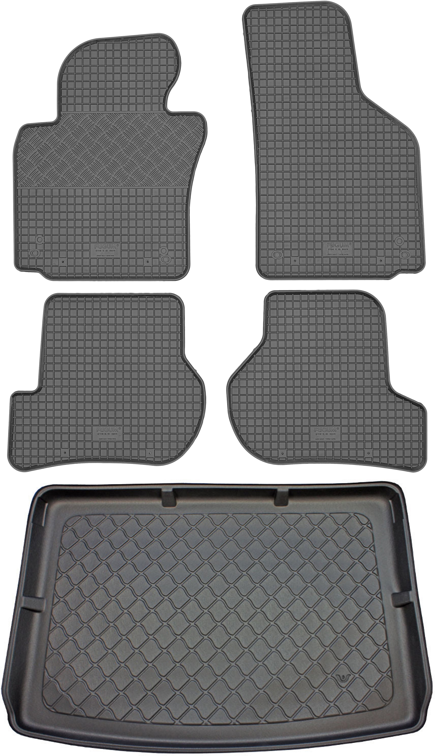 Vw Golf VI 5K Plus Hb 2009- Sada Gumové rohože rohož